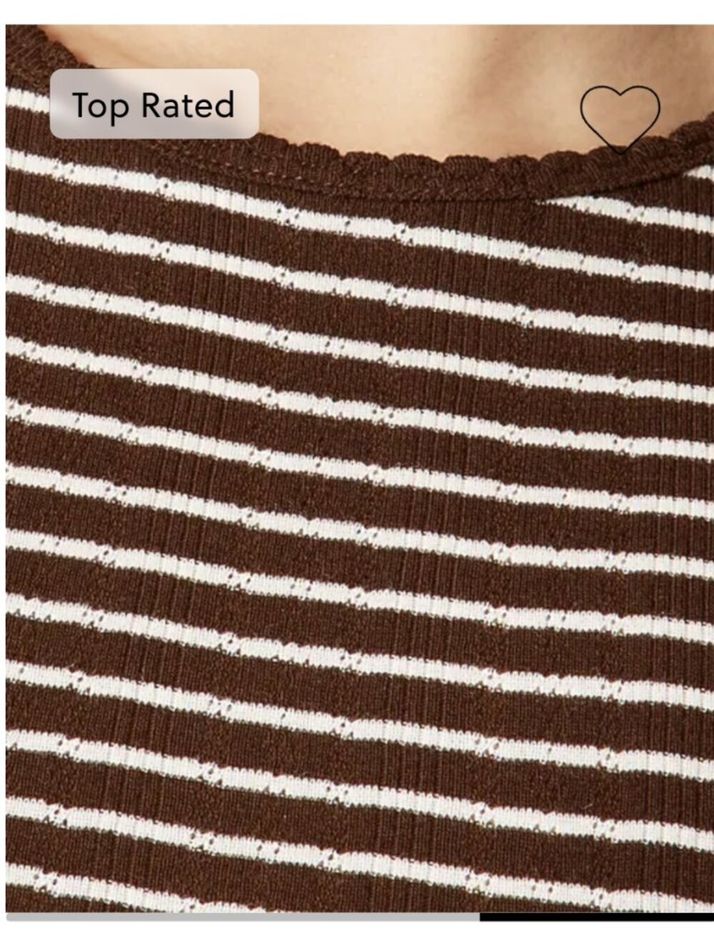 Striped pointelle t-shirt - Picture 3 of 6